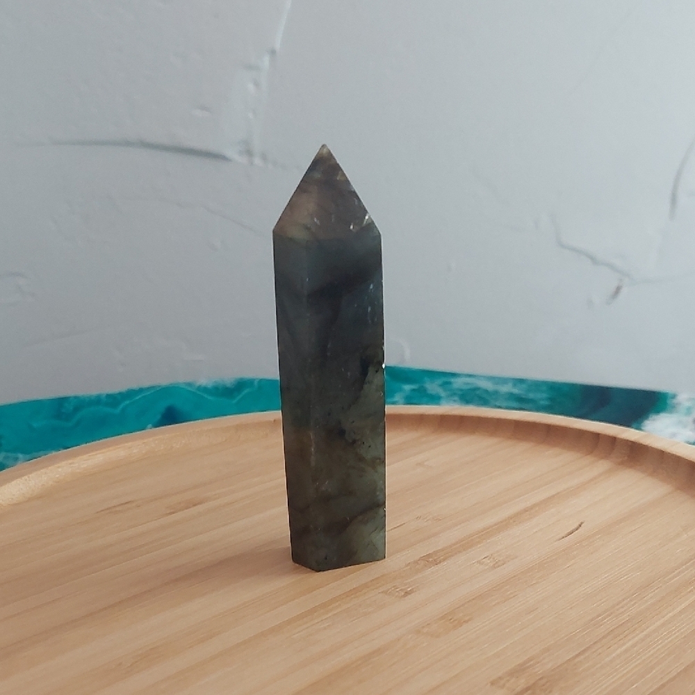 Elegant Labrodorite Obelisk Crystal #0398